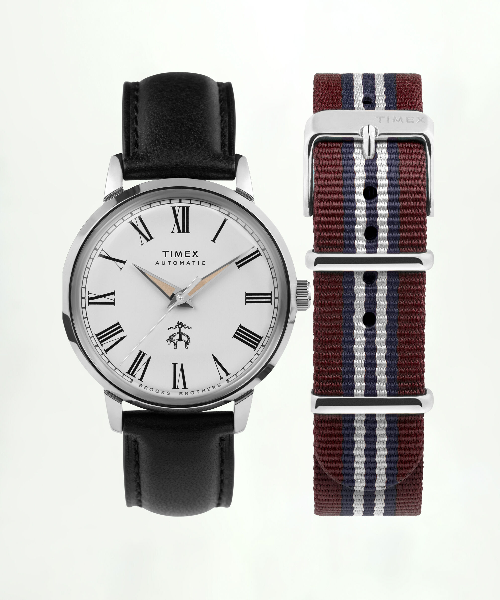 Brooks Brothers x Timex® Marlin Automatic, Silver-Tone in Silver 