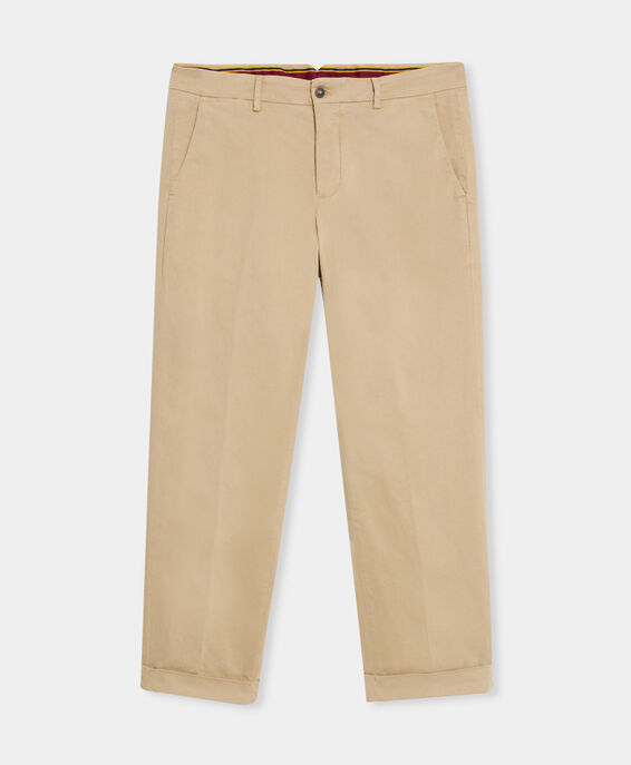 Brooks Brothers Relaxed Fit Cotton Chinos Beige CPCHI043COBSP002BEIGP001