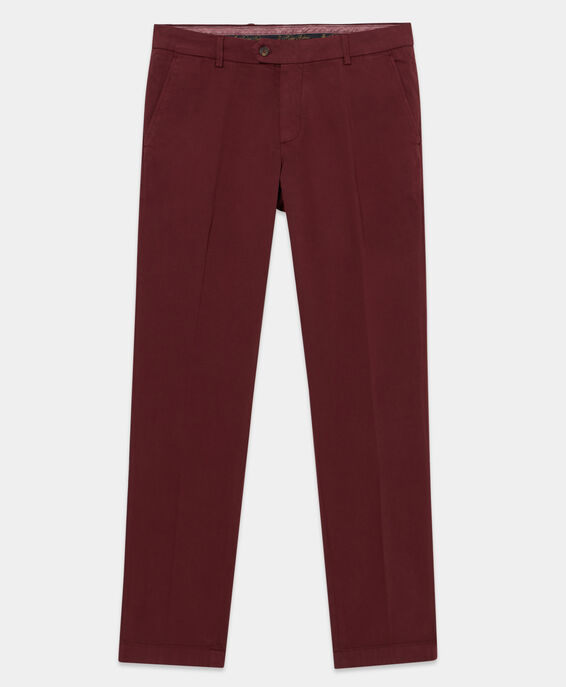 Brooks Brothers Slim Fit Cotton Chinos Burgundy CPCHI040COBSP002BORDP001