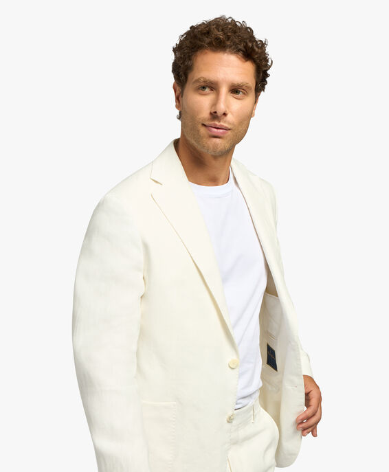 Brooks Brothers Blazer bianco in lino Bianco JKREG015LIPLI001WHITP001
