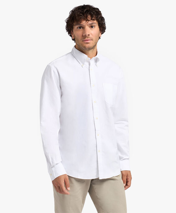 Brooks Brothers Camicia sportiva bianca regular fit Oxford Friday con collo a polo button-down Bianco 1000098503US100207821