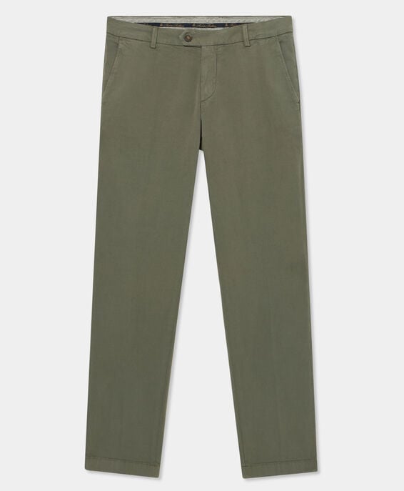 Brooks Brothers Slim Fit Cotton Chinos Military CPCHI040COBSP002MILIP001