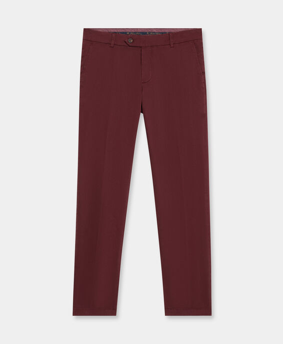 Brooks Brothers Slim Fit Cotton Chinos Burgundy CPCHI014COBSP002BORDP001