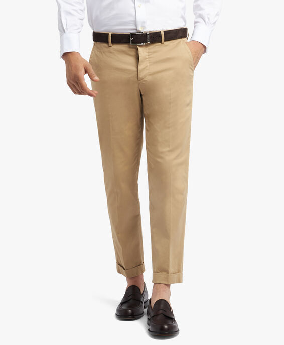 Brooks Brothers Khaki Relaxed Fit Double Twisted Cotton Chinos Khaki CPCHI038COBSP002KHAKP001