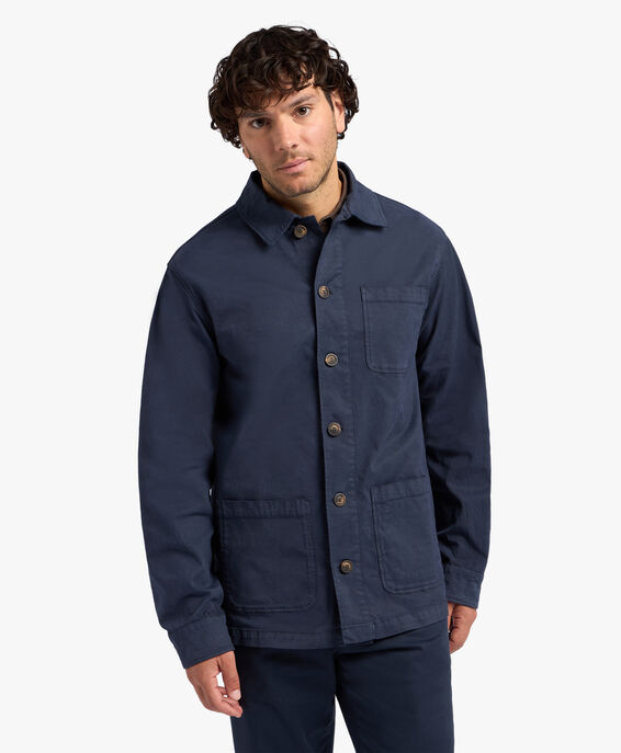 Brooks Brothers Navy  Garment Dyed Colored Shirt Jacket Navy COSHI008LYBCO001NAVYP001