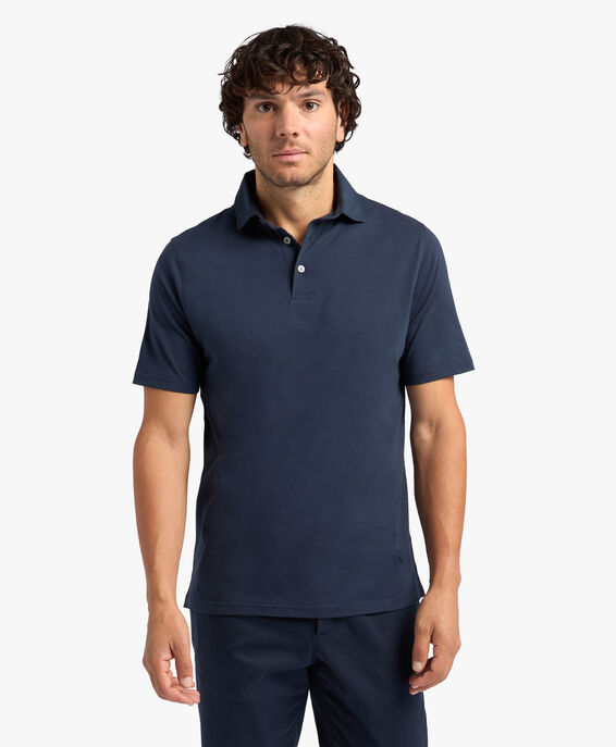 Brooks Brothers Navy Cotton Polo Shirt Blue JEPOL001COPCO001BLUEP001