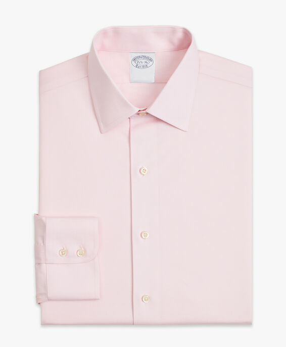 Pastel Pink Regular Fit Non-Iron Dress Shirt with Ainsley Collar in ...