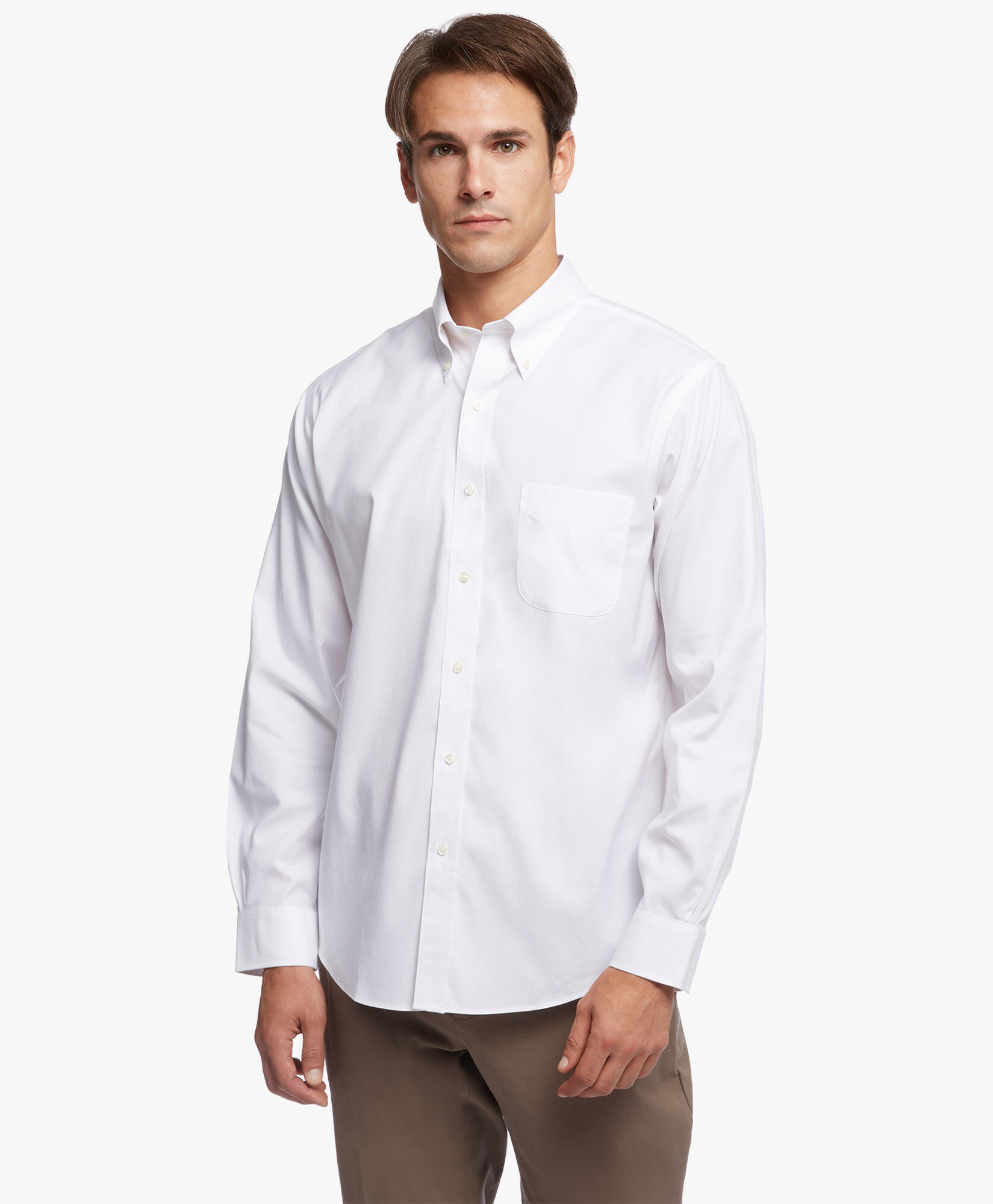 Regent Regular-fit Non-iron Dress Shirt, Pinpoint Stretch, Button-Down  Collar