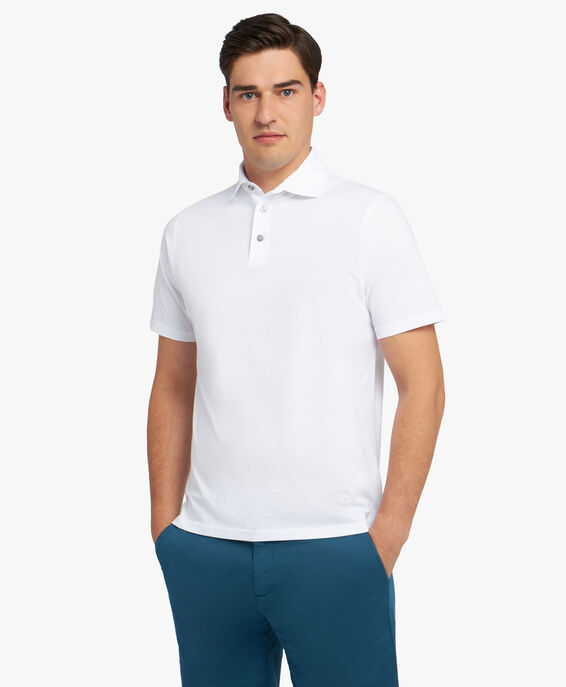 Brooks Brothers White Cotton Polo Shirt White JEPOL001COPCO001WHITP001