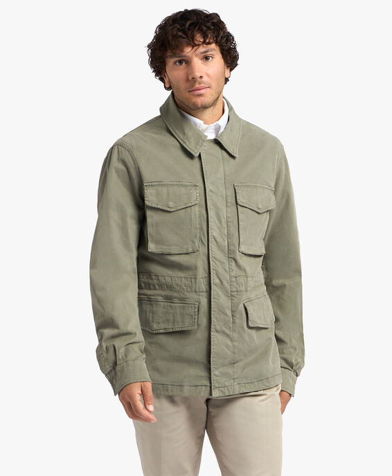 Brooks Brothers Field Jacket verde militare in misto cotone Militare COFIE003LYBCO001MILIP001