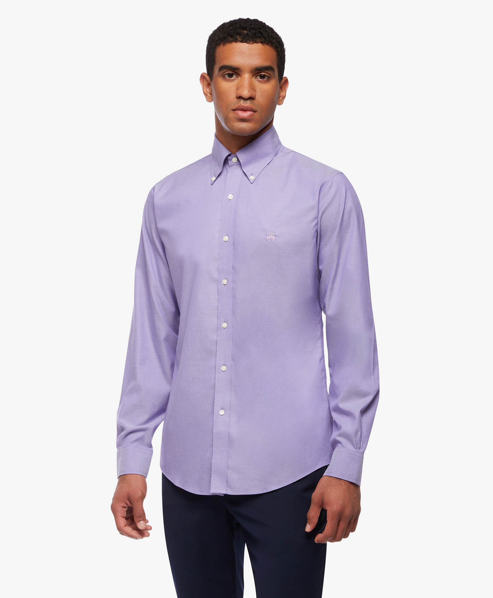 Regular Fit Purple Non-Iron Button Down Dress Shirt in Purple for 