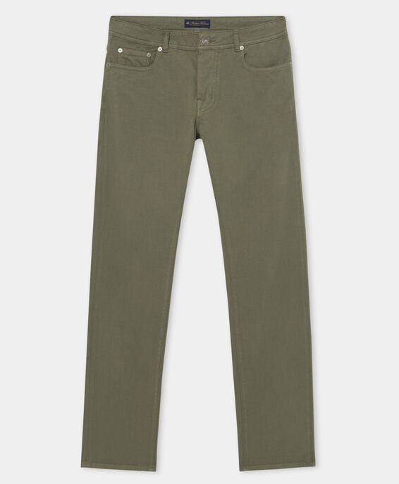 Brooks Brothers Regular Fit Five-Pocket Pants Military CPFPK022COBSP002MILIP001