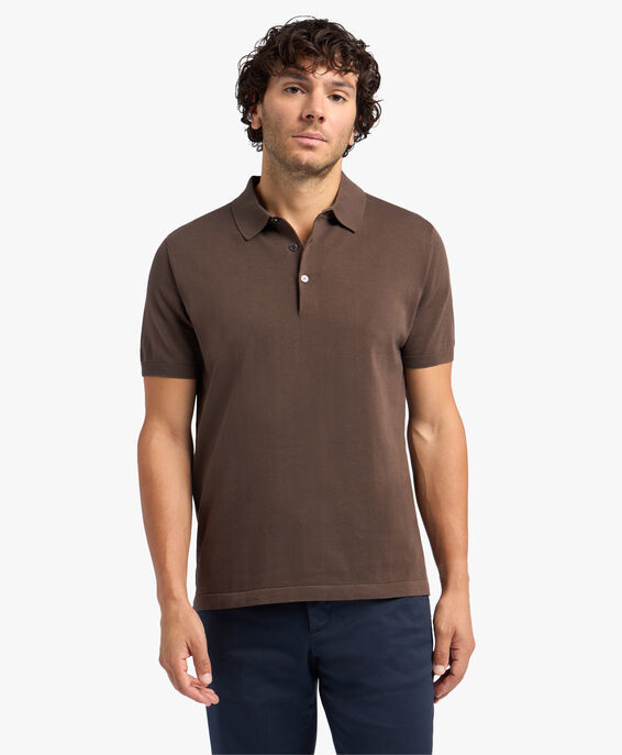 Brooks Brothers Brown Cotton Polo Shirt Brown KNPOL002COPCO002BRWNP001