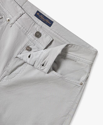 Stretch Cotton Five-Pocket Pants
